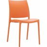 Stylowe Krzesło plastikowe MAYA pomarańczowy Siesta do stołu.