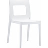 Stylowe Krzesło z tworzywa LUCCA białe Siesta do stołu.