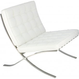 Designerski Fotel Barcelon Eco biały D2.Design do salonu i sypialni.