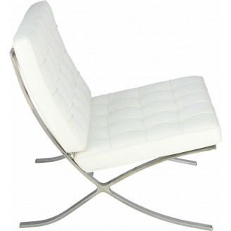 Designerski Fotel Barcelon Eco biały D2.Design do salonu i sypialni.