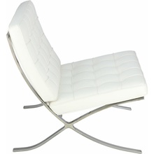 Designerski Fotel Barcelon Eco biały D2.Design do salonu i sypialni.