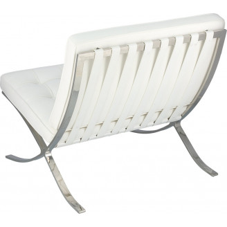 Designerski Fotel Barcelon Eco biały D2.Design do salonu i sypialni.