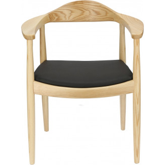 Designerskie Krzesło drewniane z podłokietnikami President jasno brązowe D2.Design do kuchni, kawiarni i restauracji.