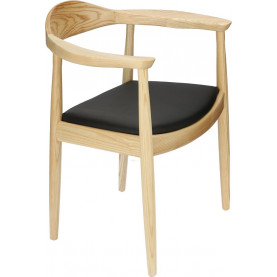 Designerskie Krzesło drewniane z podłokietnikami President jasno brązowe D2.Design do kuchni, kawiarni i restauracji. 2