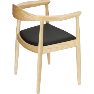 Designerskie Krzesło drewniane z podłokietnikami President jasno brązowe D2.Design do kuchni, kawiarni i restauracji.