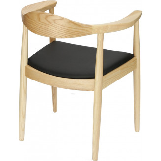 Designerskie Krzesło drewniane z podłokietnikami President jasno brązowe D2.Design do kuchni, kawiarni i restauracji.
