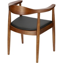 Designerskie Krzesło drewniane z podłokietnikami President brązowe D2.Design do kuchni, kawiarni i restauracji.