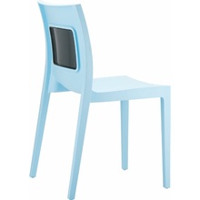 Stylowe Krzesło z tworzywa LUCCA-T jasno niebieskie Siesta do stołu.