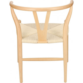 Stylowe Krzesło drewniane skandynawskie Wicker drewno/beż D2.Design do kuchni, salonu i restauracji.