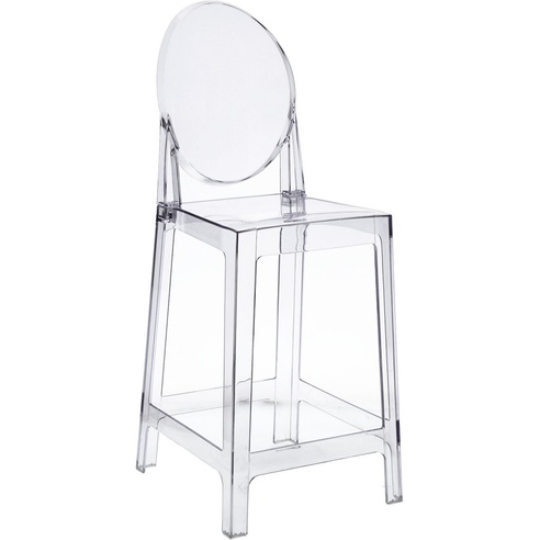 Krzesło barowe przezroczyste Viki 65 D2.Design do kuchni, restauracji i baru.