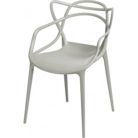 Designerskie Krzesło ażurowe z tworzywa Lexi szare D2.Design do kuchni, kawiarni i restauracji. 2