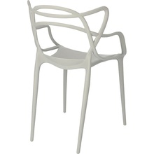 Designerskie Krzesło ażurowe z tworzywa Lexi szare D2.Design do kuchni, kawiarni i restauracji.