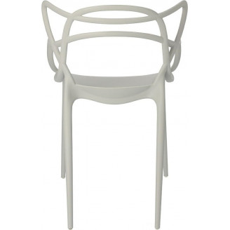 Designerskie Krzesło ażurowe z tworzywa Lexi szare D2.Design do kuchni, kawiarni i restauracji.