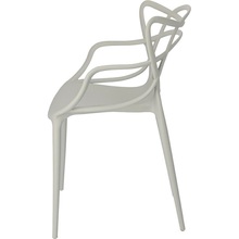 Designerskie Krzesło ażurowe z tworzywa Lexi szare D2.Design do kuchni, kawiarni i restauracji.