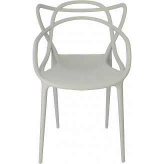 Designerskie Krzesło ażurowe z tworzywa Lexi szare D2.Design do kuchni, kawiarni i restauracji.