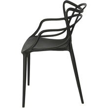 Designerskie Krzesło ażurowe z tworzywa Lexi czarne D2.Design do kuchni, kawiarni i restauracji.