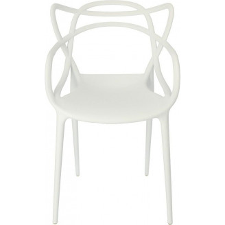 Designerskie Krzesło ażurowe z tworzywa Lexi białe D2.Design do kuchni, kawiarni i restauracji.