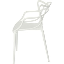Designerskie Krzesło ażurowe z tworzywa Lexi białe D2.Design do kuchni, kawiarni i restauracji.