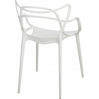 Designerskie Krzesło ażurowe z tworzywa Lexi białe D2.Design do kuchni, kawiarni i restauracji.