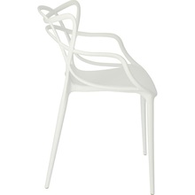 Designerskie Krzesło ażurowe z tworzywa Lexi białe D2.Design do kuchni, kawiarni i restauracji.