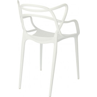 Designerskie Krzesło ażurowe z tworzywa Lexi białe D2.Design do kuchni, kawiarni i restauracji.