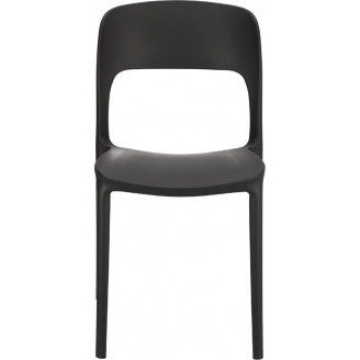 Stylowe Krzesło z tworzywa Flexi czarne D2.Design do stołu.
