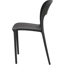 Stylowe Krzesło z tworzywa Flexi czarne D2.Design do stołu.
