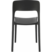 Stylowe Krzesło z tworzywa Flexi czarne D2.Design do stołu.