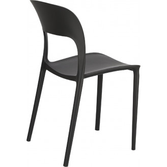 Stylowe Krzesło z tworzywa Flexi czarne D2.Design do stołu.