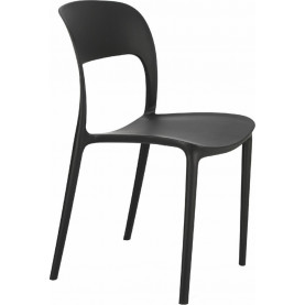 Stylowe Krzesło z tworzywa Flexi czarne D2.Design do stołu. 2