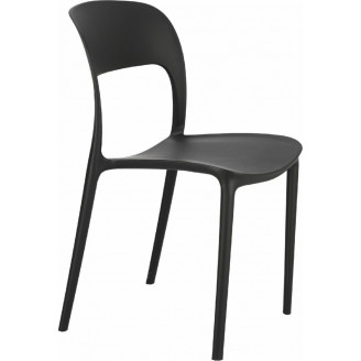 Stylowe Krzesło z tworzywa Flexi czarne D2.Design do stołu.