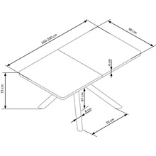 Stół rozkładany loft Derrick 160x90 dąb naturalny Halmar do kuchni, jadalni i salonu.