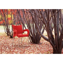 Krzesło ogrodowe z podłokietnikami Romeo czerwone Siesta