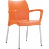 Krzesło ogrodowe z podłokietnikami Dolce pomarańczowe Siesta