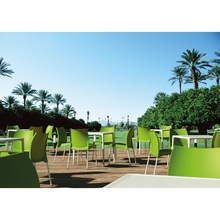 Stylowe Krzesło ogrodowe plastikowe VITA jasno zielone Siesta.