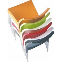 Stylowe Krzesło ogrodowe plastikowe VITA pomarańczowe Siesta.