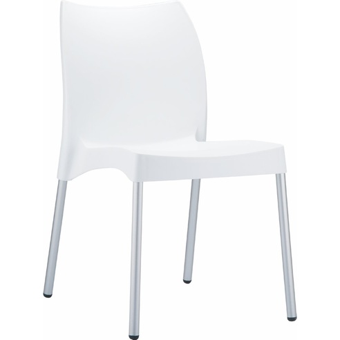 Stylowe Krzesło ogrodowe plastikowe VITA białe Siesta.