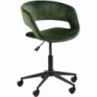 Stylowe Krzesło biurowe welurowe Grace VIC zielone Actona do biura i gabinetu.