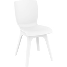 Stylowe Krzesło z tworzywa MIO PP białe Siesta do stołu.