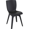 Stylowe Krzesło z tworzywa MIO PP czarne Siesta do stołu.