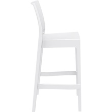 Krzesło barowe plastikowe MAYA BAR 75 białe Siesta do kuchni, restauracji i baru.