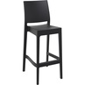 Krzesło barowe plastikowe MAYA BAR 75 czarne Siesta do kuchni, restauracji i baru.