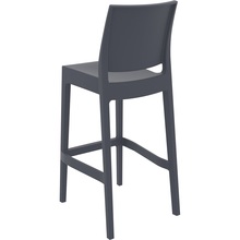 Krzesło barowe plastikowe MAYA BAR 75 ciemnoszare Siesta do kuchni, restauracji i baru.