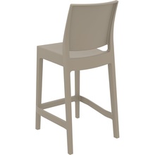 Krzesło barowe plastikowe MAYA BAR 65 szarobrązowe Siesta do kuchni, restauracji i baru.
