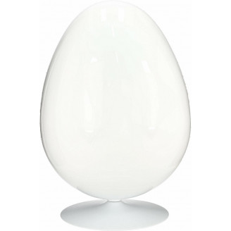 Stylizowany Fotel obrotowy designerski Ovalia Chair biało-czarny D2.Design do salonu i sypialni.