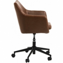 Stylowe Krzesło biurowe Nora Brandy brązowe Actona do biura i gabinetu.