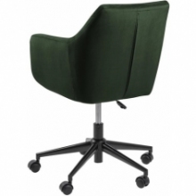 Stylowe Krzesło biurowe welurowe Nora VIC zielone Actona do biura i gabinetu.