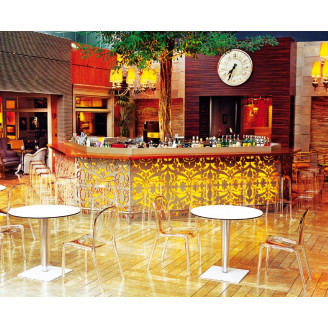 Stołek barowy FOX 75 przezroczysty Siesta do kuchni, restauracji i baru.