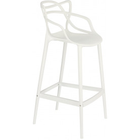Nowoczesne Krzesło barowe z tworzywa Lexi 75 białe D2.Design do kuchni i restauracji. 2