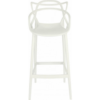 Nowoczesne Krzesło barowe z tworzywa Lexi 75 białe D2.Design do kuchni i restauracji.